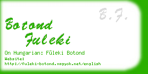 botond fuleki business card